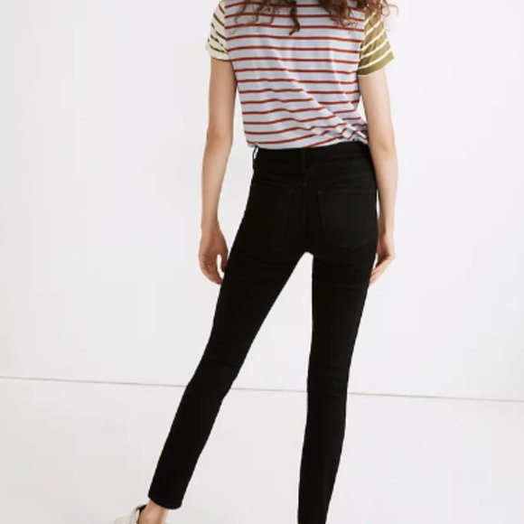 Madewell Denim - Madewell 10" High-Rise Skinny Jeans in Black Frost